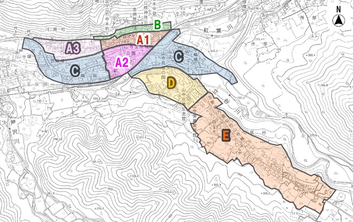 地図：山寺エリア図