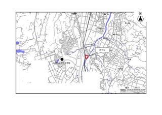 地図：排雪場　須川黒沢温泉先左岸