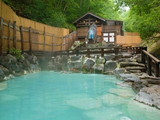 蔵王温泉の大露天風呂です。