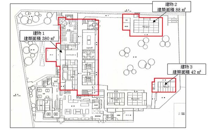 t千歳館の対象となる建物（国登録有形文化財の範囲）