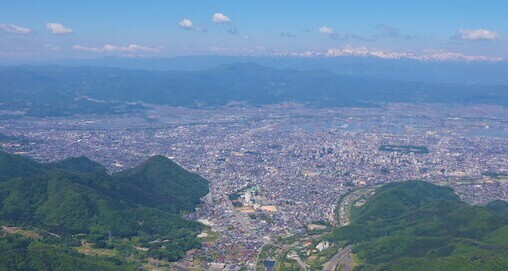 山形市の空撮写真