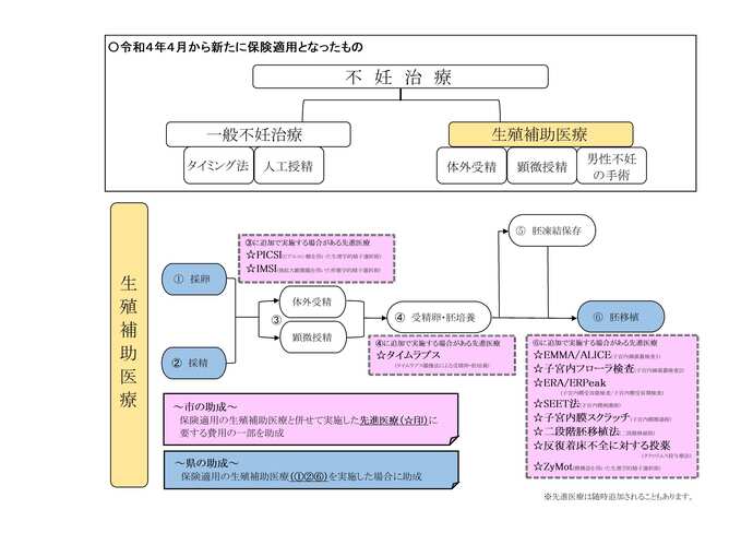 不妊治療について（保険適用治療と先進医療治療）