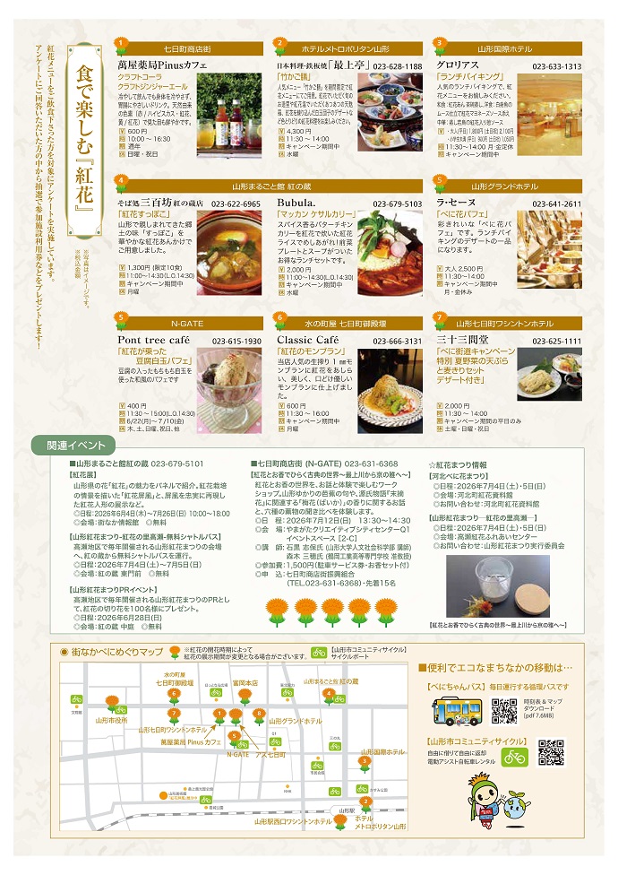 べに街道キャンペーン2026　チラシウラ