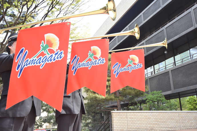 一斉放水の様子