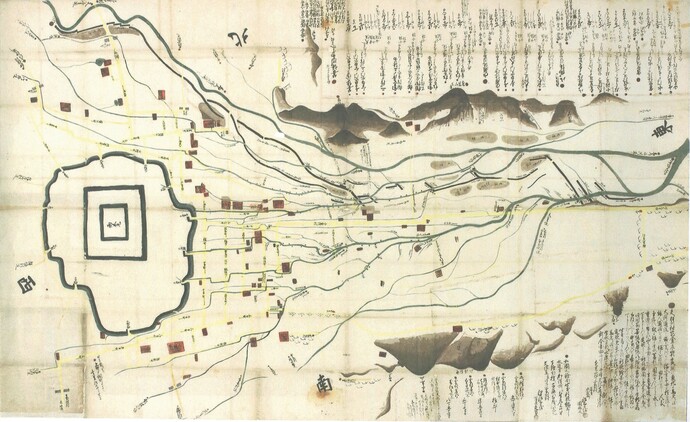 山形五堰の古地図