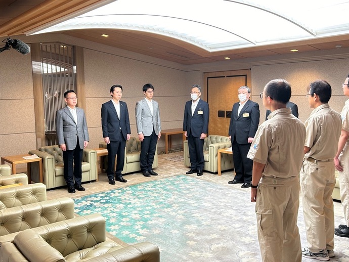 酒田市出発式写真