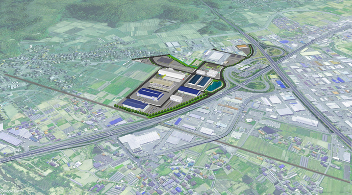 「山形北インター産業団地」のイメージパース