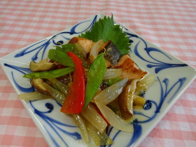 鮭の野菜あんかけ