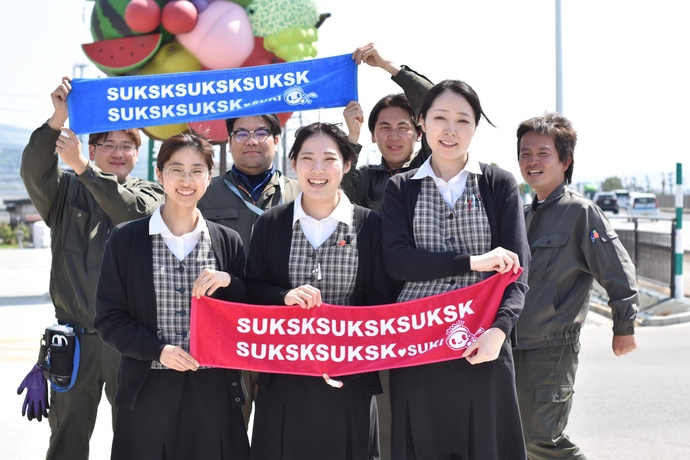 健康ポイント事業SUKSKに事業所登録している株式会社丸勘山形青果市場の皆さんの写真