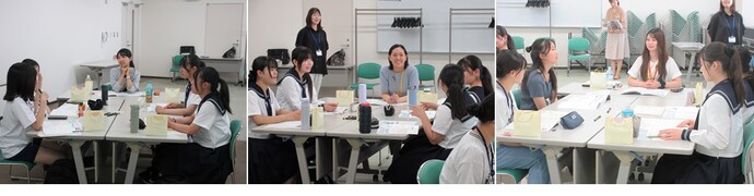 メンターとグループトークする参加者たち