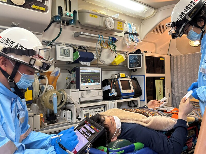 救急車の車内写真