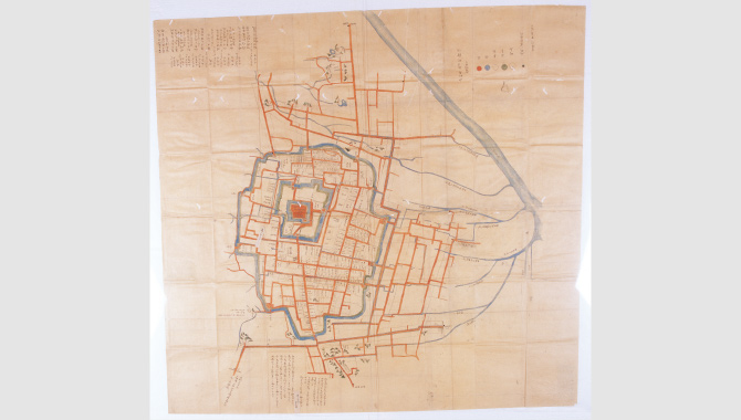 Pictorial Map of Temples and Shrines in Yamagata Towns (Hotta Clan Era) in Sakura City